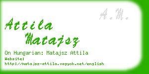 attila matajsz business card